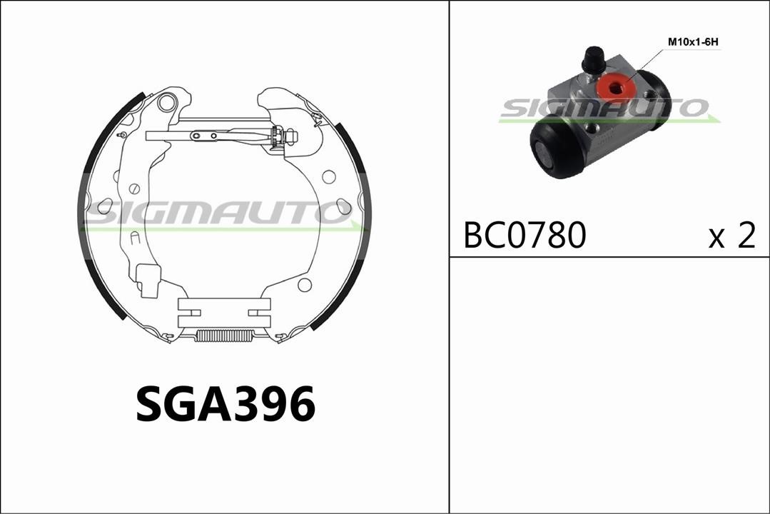 Sigmauto SGA396 Колодки гальмівні барабанні, комплект SGA396: Купити в Україні - Добра ціна на EXIST.UA!