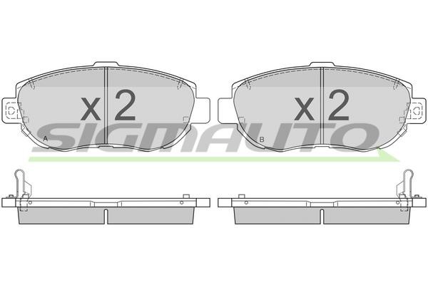 Sigmauto SPA832 Гальмівні колодки, комплект SPA832: Купити в Україні - Добра ціна на EXIST.UA!