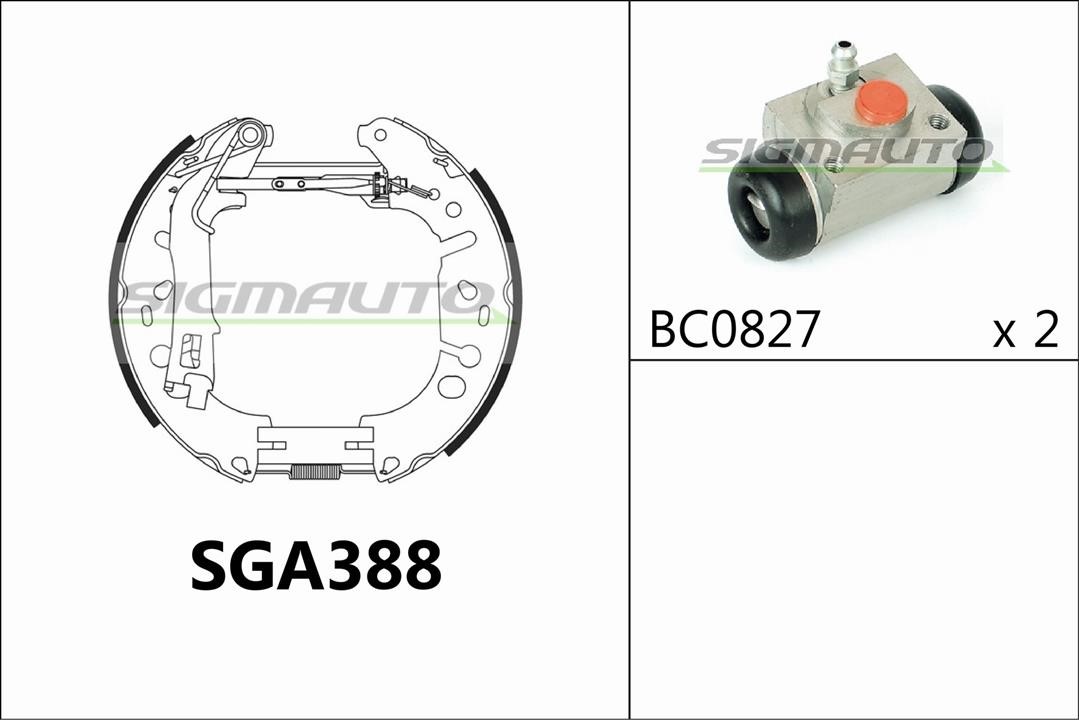 Sigmauto SGA388 Колодки гальмівні барабанні, комплект SGA388: Купити в Україні - Добра ціна на EXIST.UA!