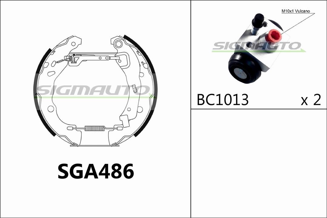 Sigmauto SGA486 Колодки гальмівні барабанні, комплект SGA486: Купити в Україні - Добра ціна на EXIST.UA!
