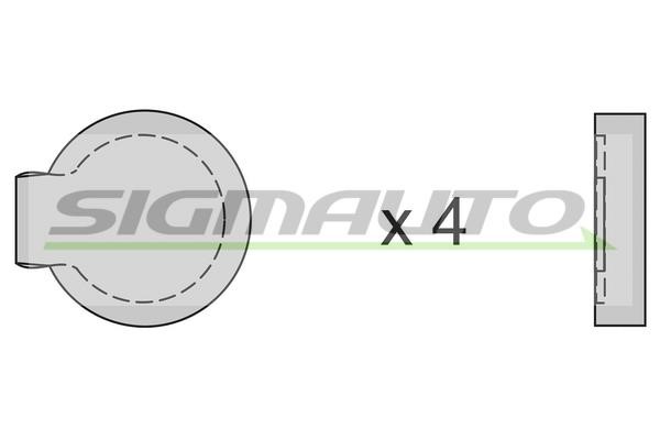 Sigmauto SPA122 Гальмівні колодки, комплект SPA122: Купити в Україні - Добра ціна на EXIST.UA!