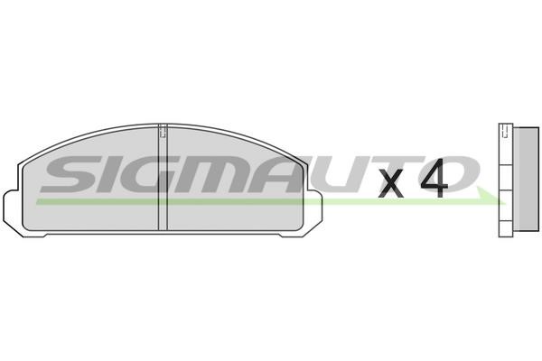 Sigmauto SPA123 Гальмівні колодки, комплект SPA123: Купити в Україні - Добра ціна на EXIST.UA!