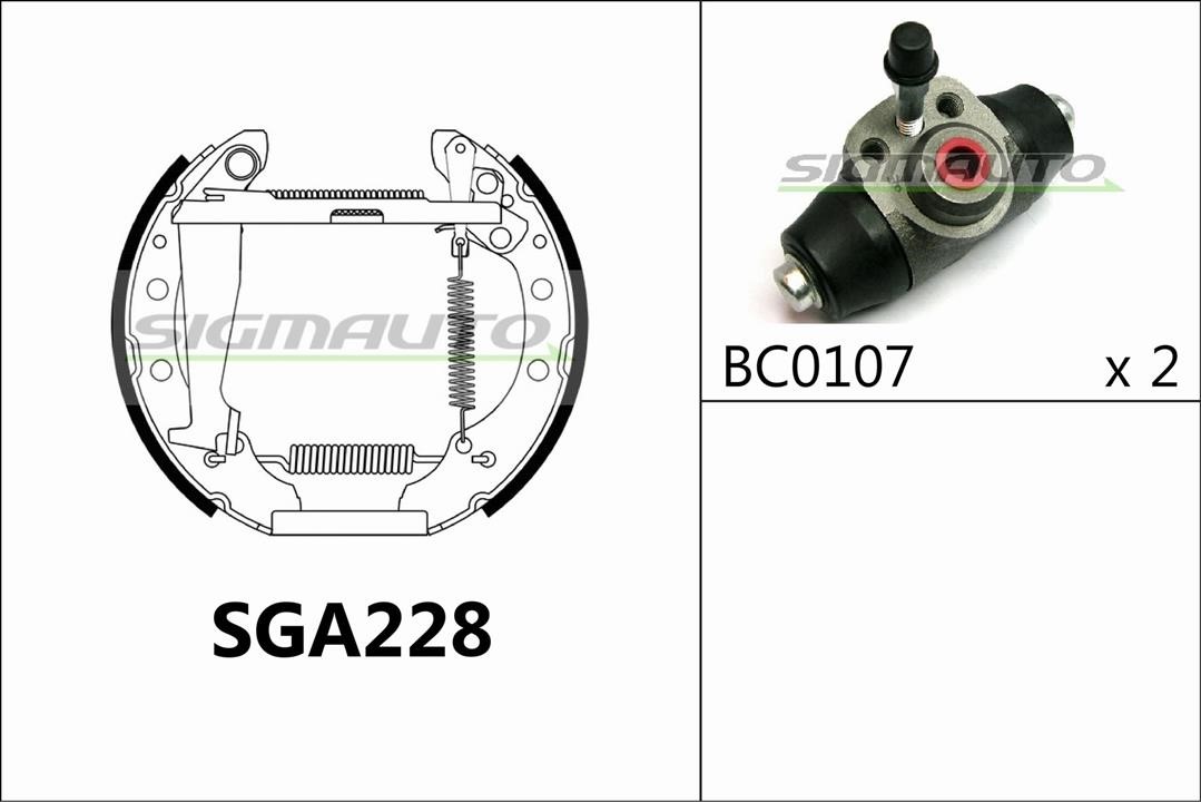 Sigmauto SGA228 Колодки гальмівні барабанні, комплект SGA228: Купити в Україні - Добра ціна на EXIST.UA!