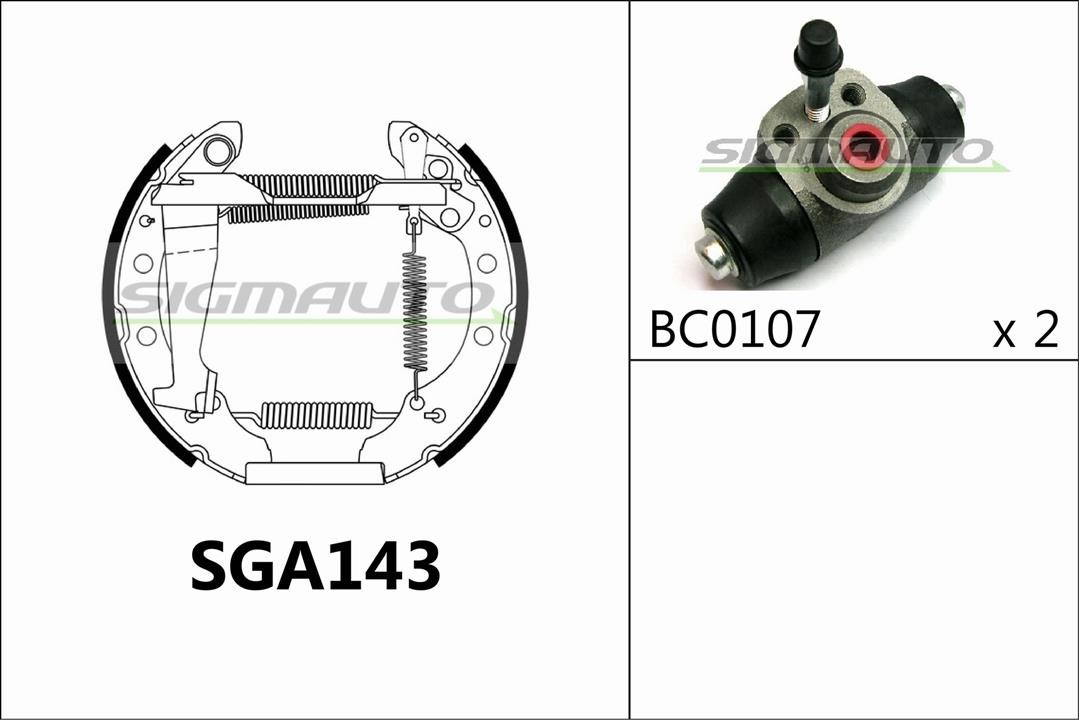 Sigmauto SGA143 Колодки гальмівні барабанні, комплект SGA143: Купити в Україні - Добра ціна на EXIST.UA!