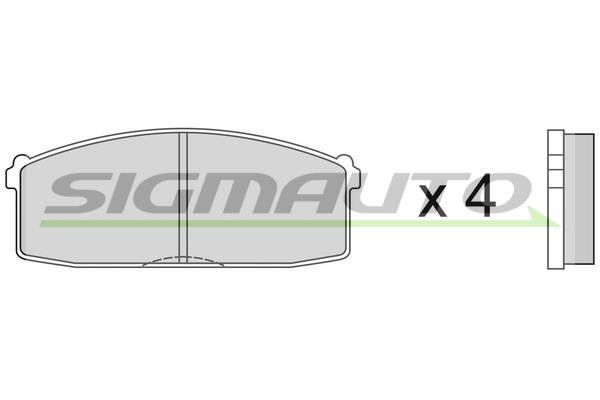 Sigmauto SPA237 Гальмівні колодки, комплект SPA237: Купити в Україні - Добра ціна на EXIST.UA!