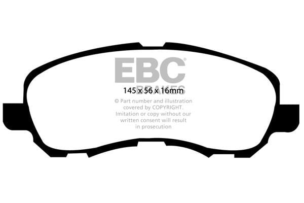 EBC DP41614R Гальмівні колодки, комплект DP41614R: Купити в Україні - Добра ціна на EXIST.UA!