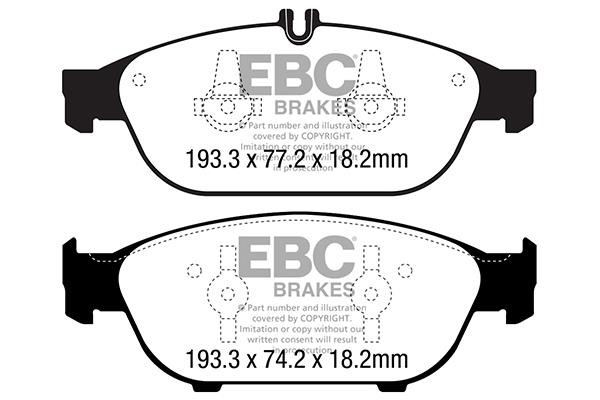 EBC DP42169R Гальмівні колодки, комплект DP42169R: Купити в Україні - Добра ціна на EXIST.UA!