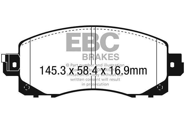 EBC DP42330R Гальмівні колодки, комплект DP42330R: Купити в Україні - Добра ціна на EXIST.UA!