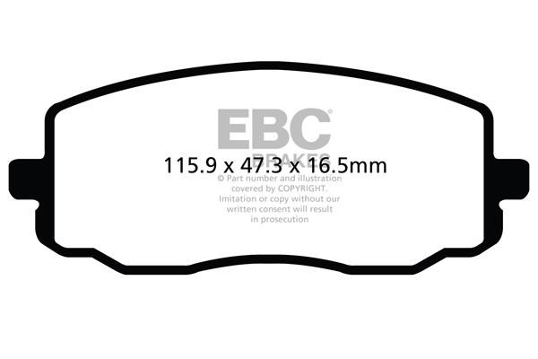 EBC DP22050 Гальмівні колодки, комплект DP22050: Приваблива ціна - Купити в Україні на EXIST.UA!