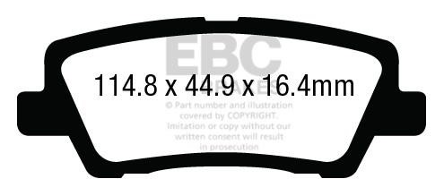 EBC DP43012R Гальмівні колодки, комплект DP43012R: Купити в Україні - Добра ціна на EXIST.UA!