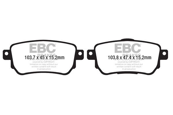 EBC DP62219 Гальмівні колодки, комплект DP62219: Купити в Україні - Добра ціна на EXIST.UA!
