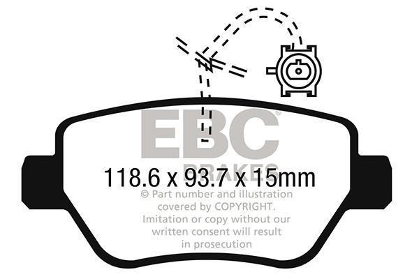 EBC DP32258C Гальмівні колодки, комплект DP32258C: Купити в Україні - Добра ціна на EXIST.UA!