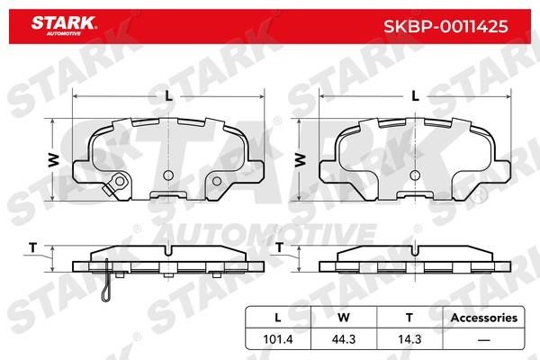 Stark SKBP-0011425 Гальмівні колодки, комплект SKBP0011425: Купити в Україні - Добра ціна на EXIST.UA!