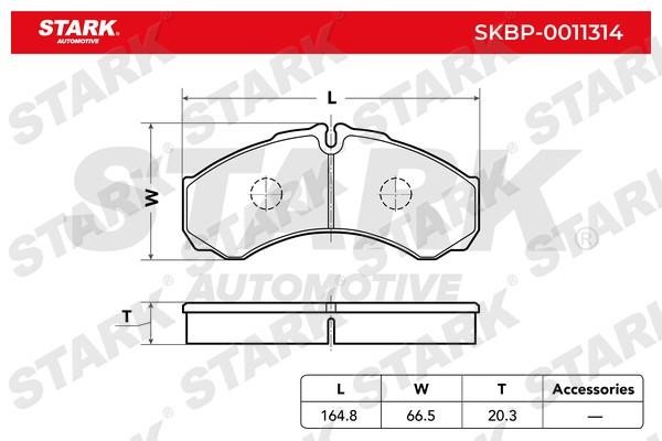 Stark SKBP-0011314 Гальмівні колодки, комплект SKBP0011314: Купити в Україні - Добра ціна на EXIST.UA!