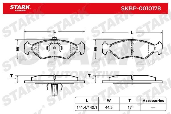 Stark SKBP-0010178 Гальмівні колодки, комплект SKBP0010178: Купити в Україні - Добра ціна на EXIST.UA!