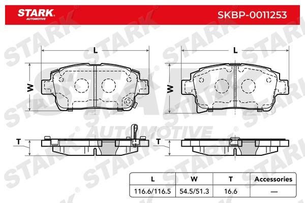 Stark SKBP-0011253 Гальмівні колодки, комплект SKBP0011253: Приваблива ціна - Купити в Україні на EXIST.UA!
