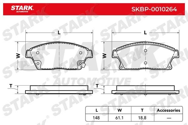 Stark SKBP-0010264 Гальмівні колодки, комплект SKBP0010264: Купити в Україні - Добра ціна на EXIST.UA!