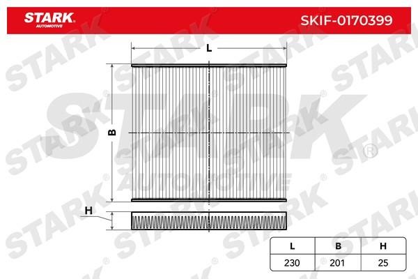 Stark SKIF-0170399 Фільтр салону SKIF0170399: Приваблива ціна - Купити в Україні на EXIST.UA!