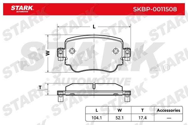 Stark SKBP-0011508 Гальмівні колодки, комплект SKBP0011508: Купити в Україні - Добра ціна на EXIST.UA!