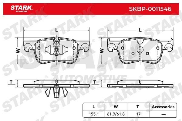 Stark SKBP-0011546 Гальмівні колодки, комплект SKBP0011546: Купити в Україні - Добра ціна на EXIST.UA!