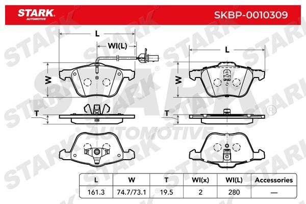 Stark SKBP-0010309 Гальмівні колодки, комплект SKBP0010309: Купити в Україні - Добра ціна на EXIST.UA!