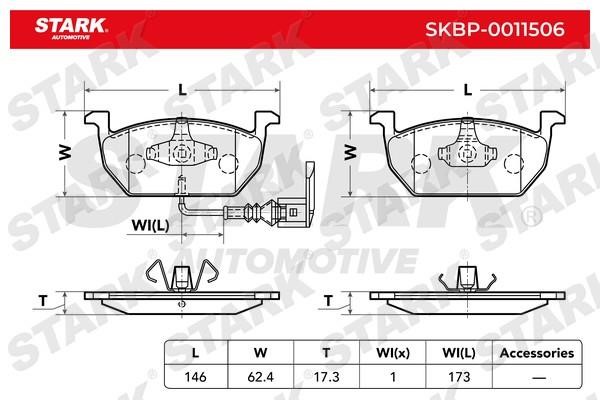 Stark SKBP-0011506 Гальмівні колодки, комплект SKBP0011506: Купити в Україні - Добра ціна на EXIST.UA!