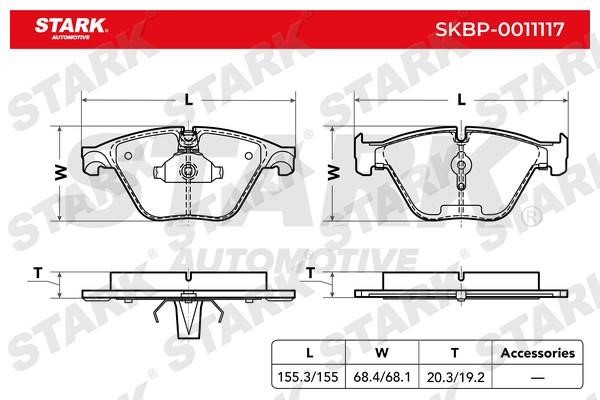Stark SKBP-0011117 Гальмівні колодки, комплект SKBP0011117: Купити в Україні - Добра ціна на EXIST.UA!