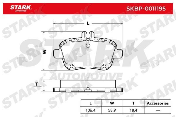 Stark SKBP-0011195 Гальмівні колодки, комплект SKBP0011195: Купити в Україні - Добра ціна на EXIST.UA!