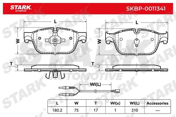 Stark SKBP-0011341 Гальмівні колодки, комплект SKBP0011341: Купити в Україні - Добра ціна на EXIST.UA!