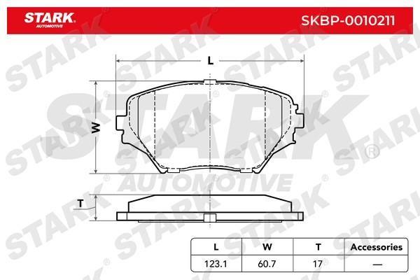 Stark SKBP-0010211 Гальмівні колодки, комплект SKBP0010211: Купити в Україні - Добра ціна на EXIST.UA!