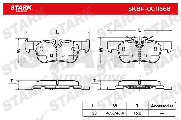 Stark SKBP-0011668 Гальмівні колодки, комплект SKBP0011668: Купити в Україні - Добра ціна на EXIST.UA!