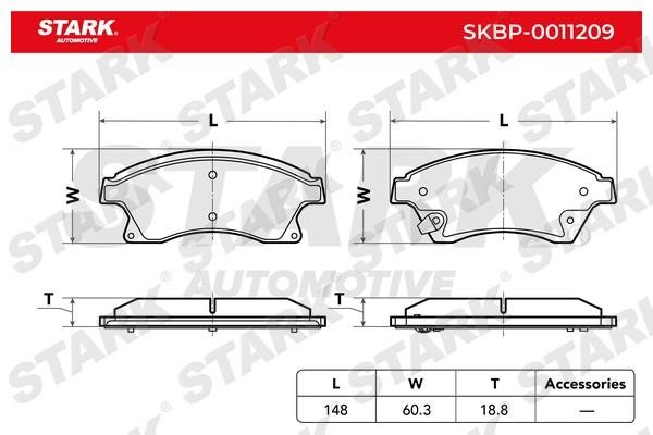 Stark SKBP-0011209 Гальмівні колодки, комплект SKBP0011209: Купити в Україні - Добра ціна на EXIST.UA!