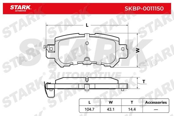 Stark SKBP-0011150 Гальмівні колодки, комплект SKBP0011150: Купити в Україні - Добра ціна на EXIST.UA!