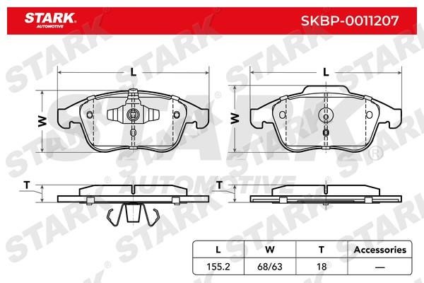 Stark SKBP-0011207 Гальмівні колодки, комплект SKBP0011207: Купити в Україні - Добра ціна на EXIST.UA!