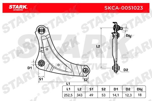 Stark SKCA-0051023 Важіль підвіски SKCA0051023: Купити в Україні - Добра ціна на EXIST.UA!