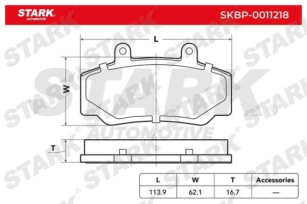 Stark SKBP-0011218 Гальмівні колодки, комплект SKBP0011218: Купити в Україні - Добра ціна на EXIST.UA!