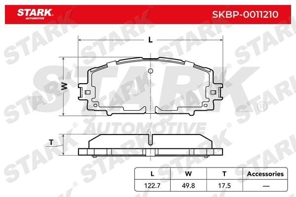 Stark SKBP-0011210 Гальмівні колодки, комплект SKBP0011210: Купити в Україні - Добра ціна на EXIST.UA!