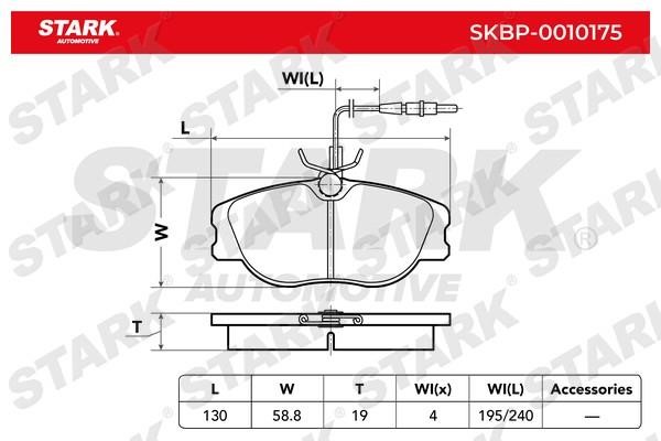 Stark SKBP-0010175 Гальмівні колодки, комплект SKBP0010175: Купити в Україні - Добра ціна на EXIST.UA!