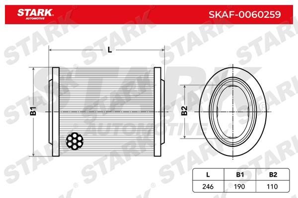 Stark SKAF-0060259 Повітряний фільтр SKAF0060259: Купити в Україні - Добра ціна на EXIST.UA!