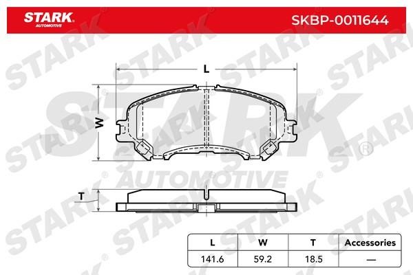 Stark SKBP-0011644 Гальмівні колодки, комплект SKBP0011644: Купити в Україні - Добра ціна на EXIST.UA!