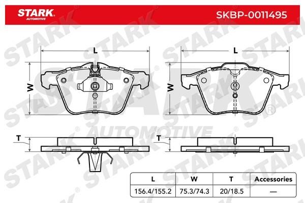 Stark SKBP-0011495 Гальмівні колодки, комплект SKBP0011495: Купити в Україні - Добра ціна на EXIST.UA!