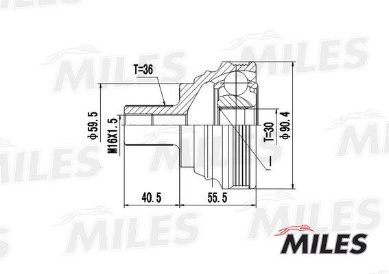Miles GA20025 Шарнір рівних кутових швидкостей (ШРУС), зовнішній GA20025: Купити в Україні - Добра ціна на EXIST.UA!