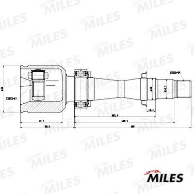 Miles GA12074 Шарнір, приводний вал GA12074: Купити в Україні - Добра ціна на EXIST.UA!