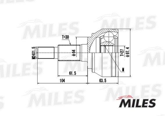Miles GA20532 Шарнір рівних кутових швидкостей (ШРКШ) GA20532: Приваблива ціна - Купити в Україні на EXIST.UA!