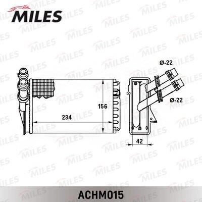 Miles ACHM015 Радіатор опалювача салону ACHM015: Приваблива ціна - Купити в Україні на EXIST.UA!