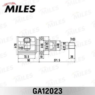 Miles GA12023 Пильовик приводного валу, комплект GA12023: Купити в Україні - Добра ціна на EXIST.UA!