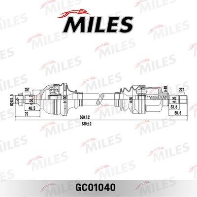 Вал привідний Miles GC01040