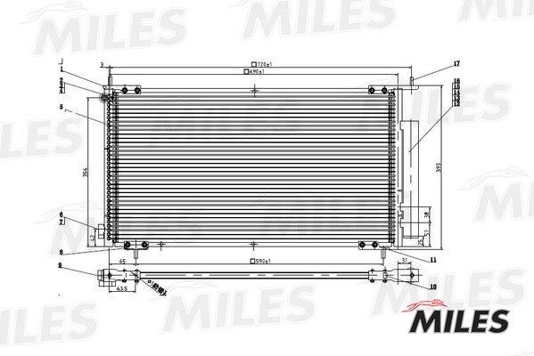 Miles ACCB020 Радіатор кондиціонера (Конденсатор) ACCB020: Купити в Україні - Добра ціна на EXIST.UA!