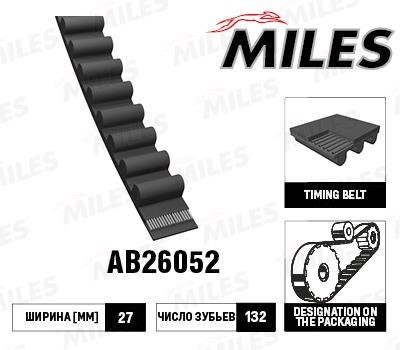 Miles AB26052 Ремінь ГРМ AB26052: Купити в Україні - Добра ціна на EXIST.UA!