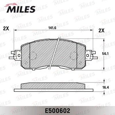 Miles E500602 Гальмівні колодки, комплект E500602: Купити в Україні - Добра ціна на EXIST.UA!
